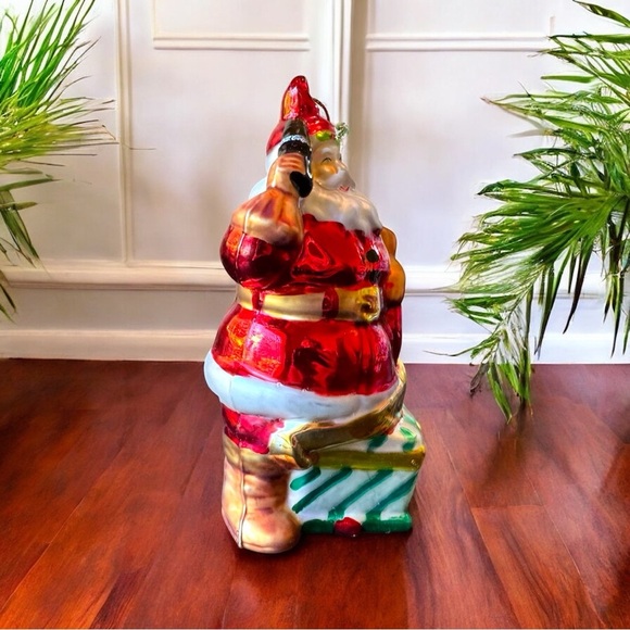 VINTAGE 2002 Coca-Cola Santa Blown Glass Ornament in Box - Christmas Tree - Picture 13 of 16